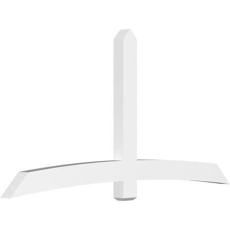 Ekena Millwork Bellingham Architectural Grade PVC Gable Bracket, 96"W x 48"H x 4"D x 6"F, 12/12 Pitch GBP096X48X0406BEL00